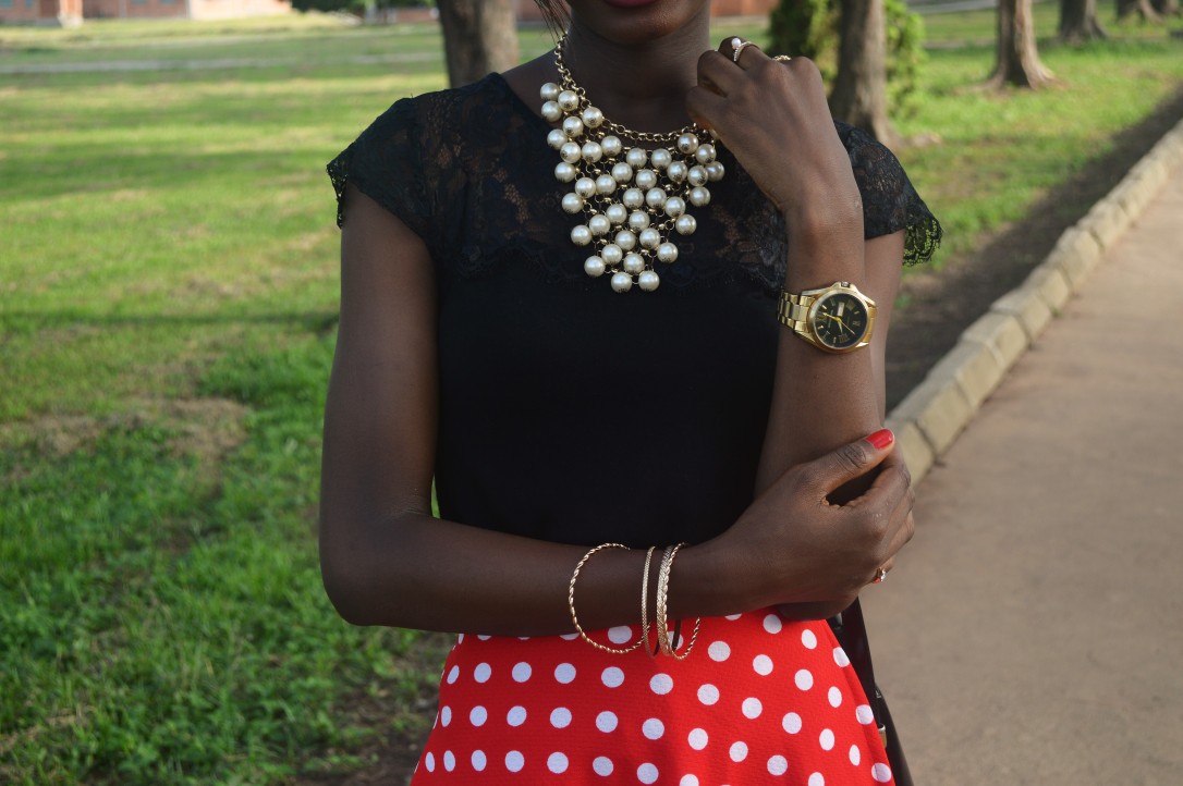 How To Style Red Polka Dot Skirt
